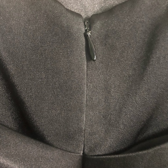 Black Satin Evening Prom Cocktail Gown Halter Top - Picture 7 of 15